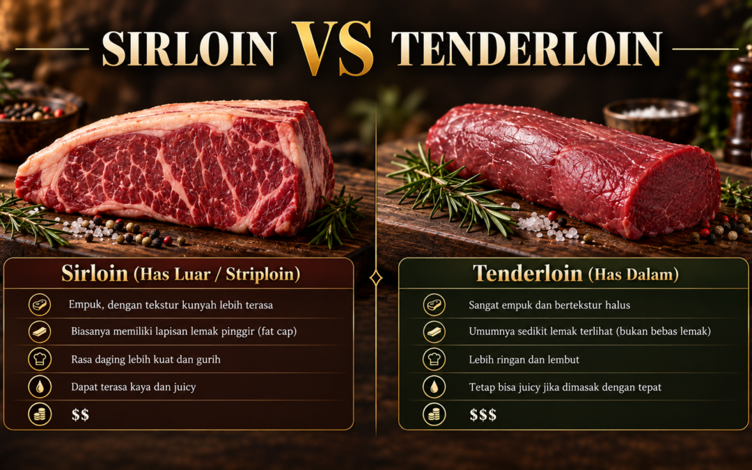 Perbedaan Sirloin dan Tenderloin untuk Steak: Mana yang Lebih Juicy?